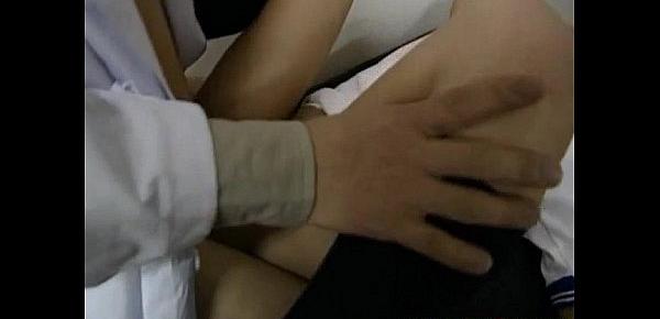  Rie fucked with vibrator at medical check